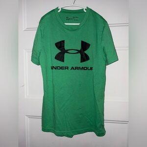 Under Armour Green Short Sleeve Tee with Black Logo YMD